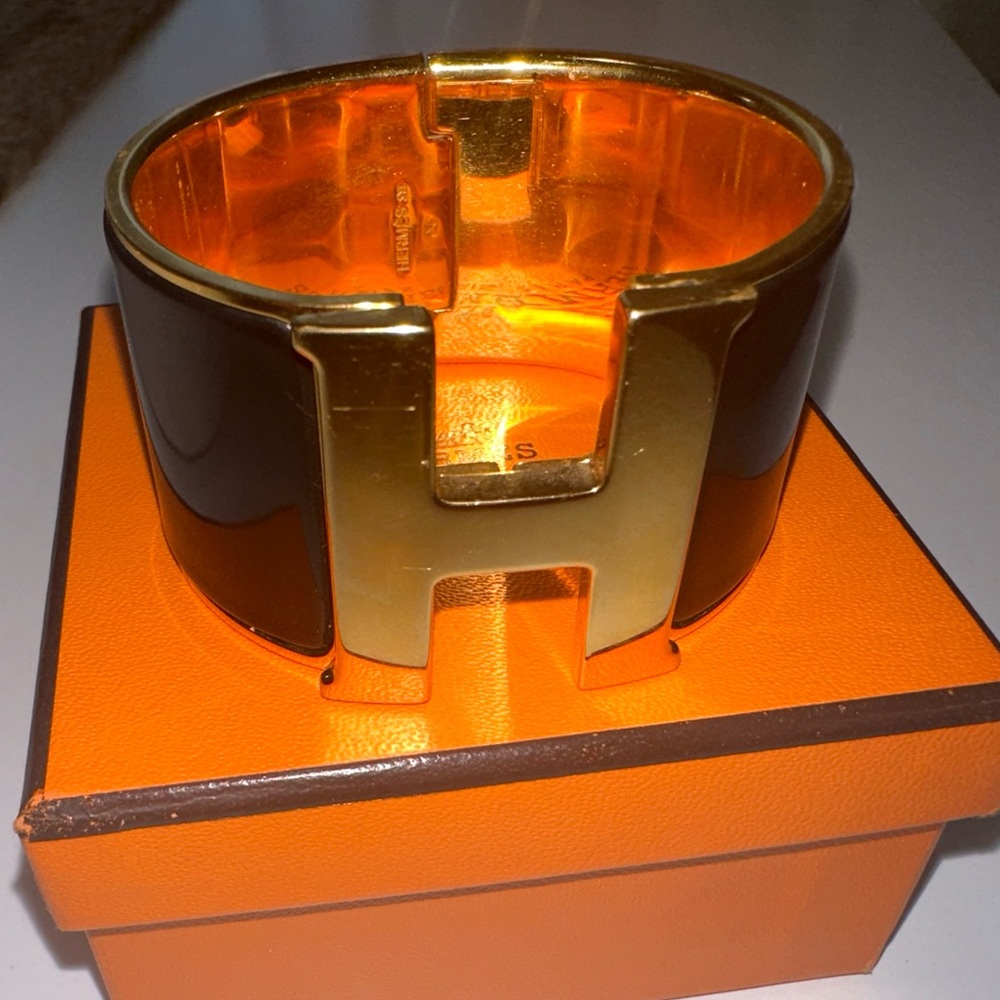 Hermes Extra Wide Clic Clac H Bracelet PM Black